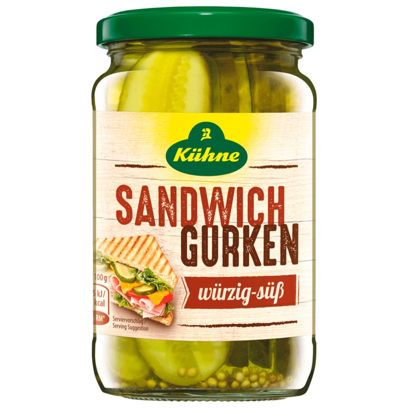 Kühne Sandwich-Gurken würzig-süß 185g